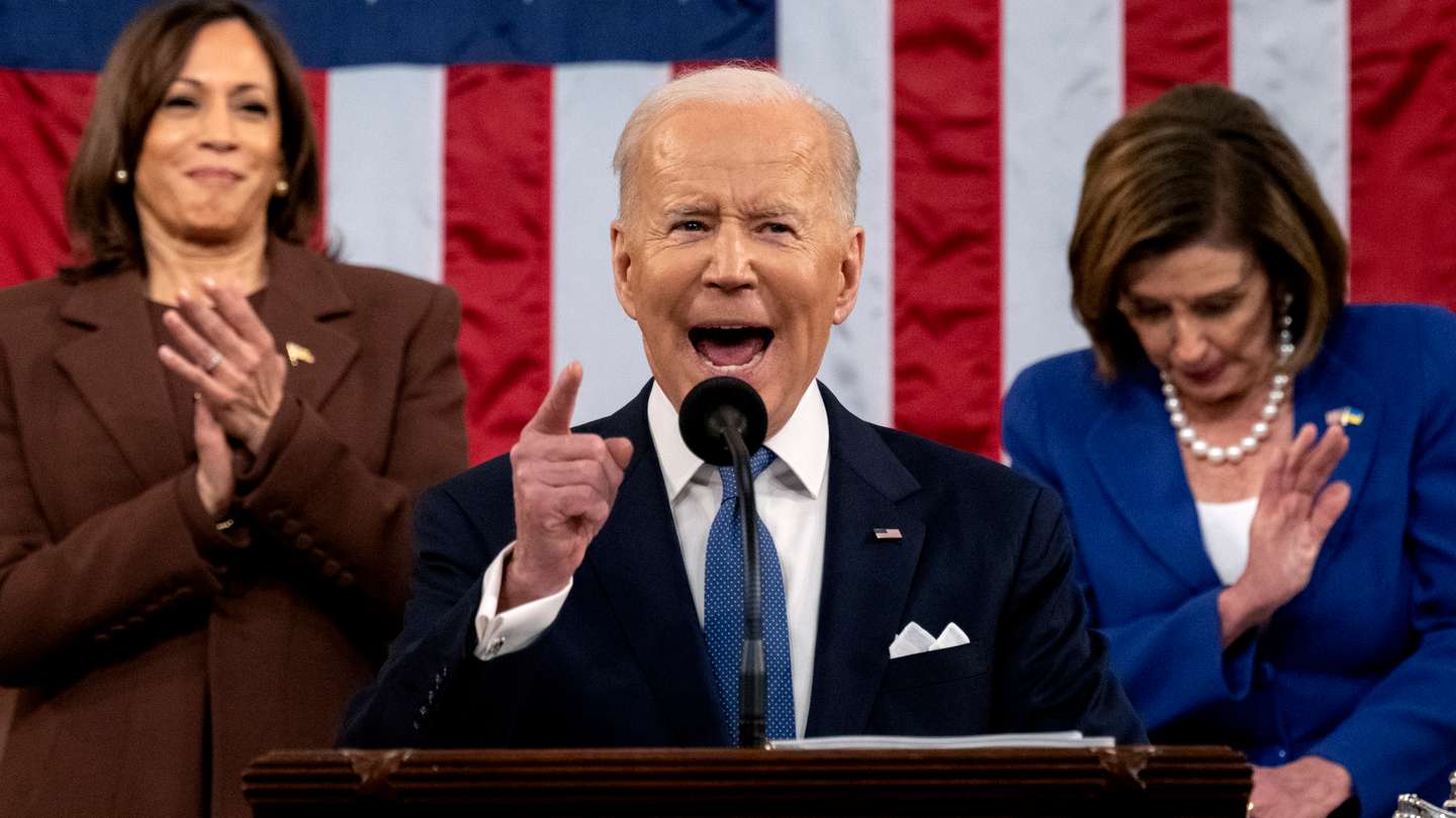 President Biden Delivers His First State Of The Union Address To Joint Session Of  Congress