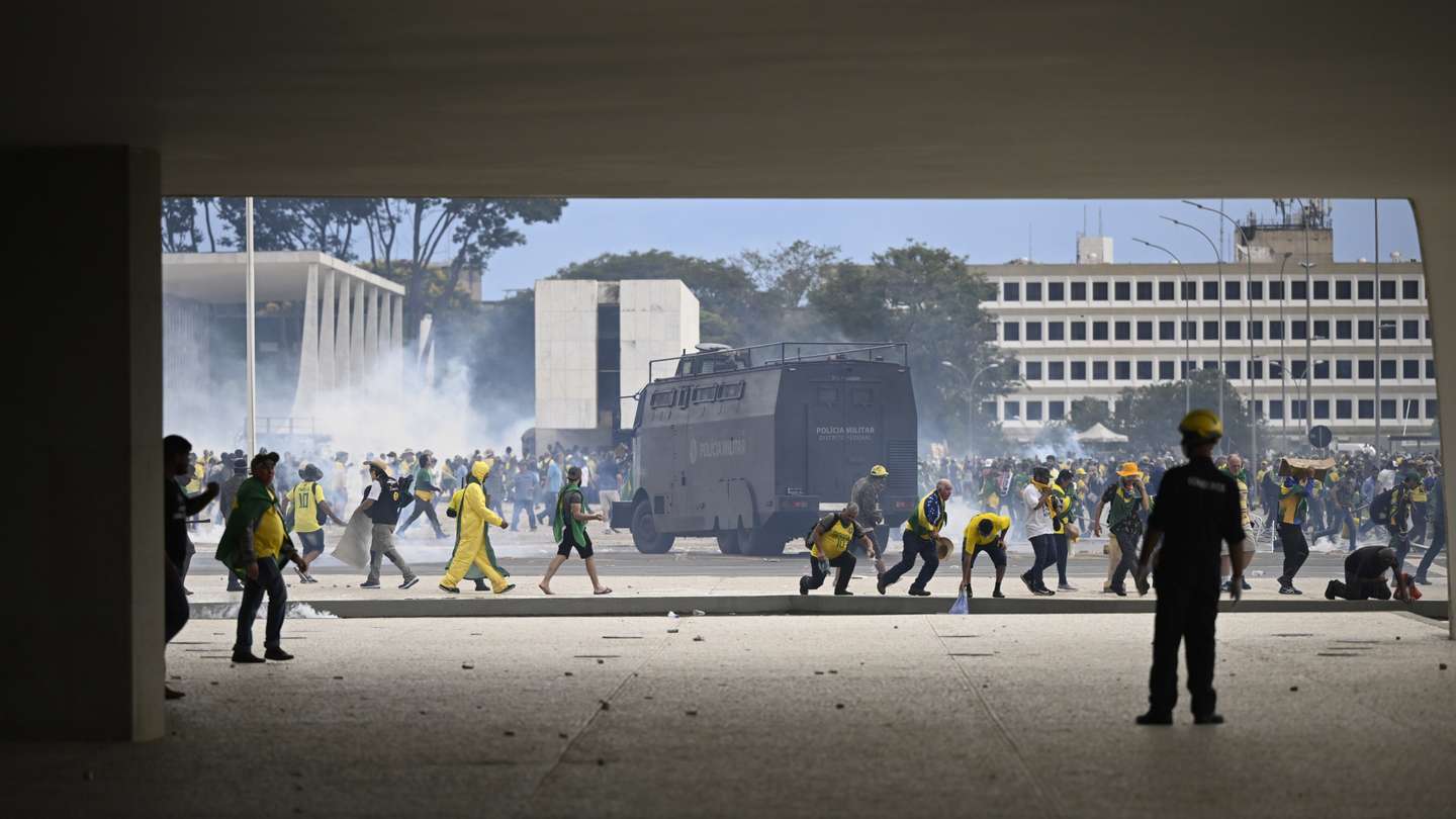 Supporters of former Brazilian President Jair Bolsonaro storm Congress building