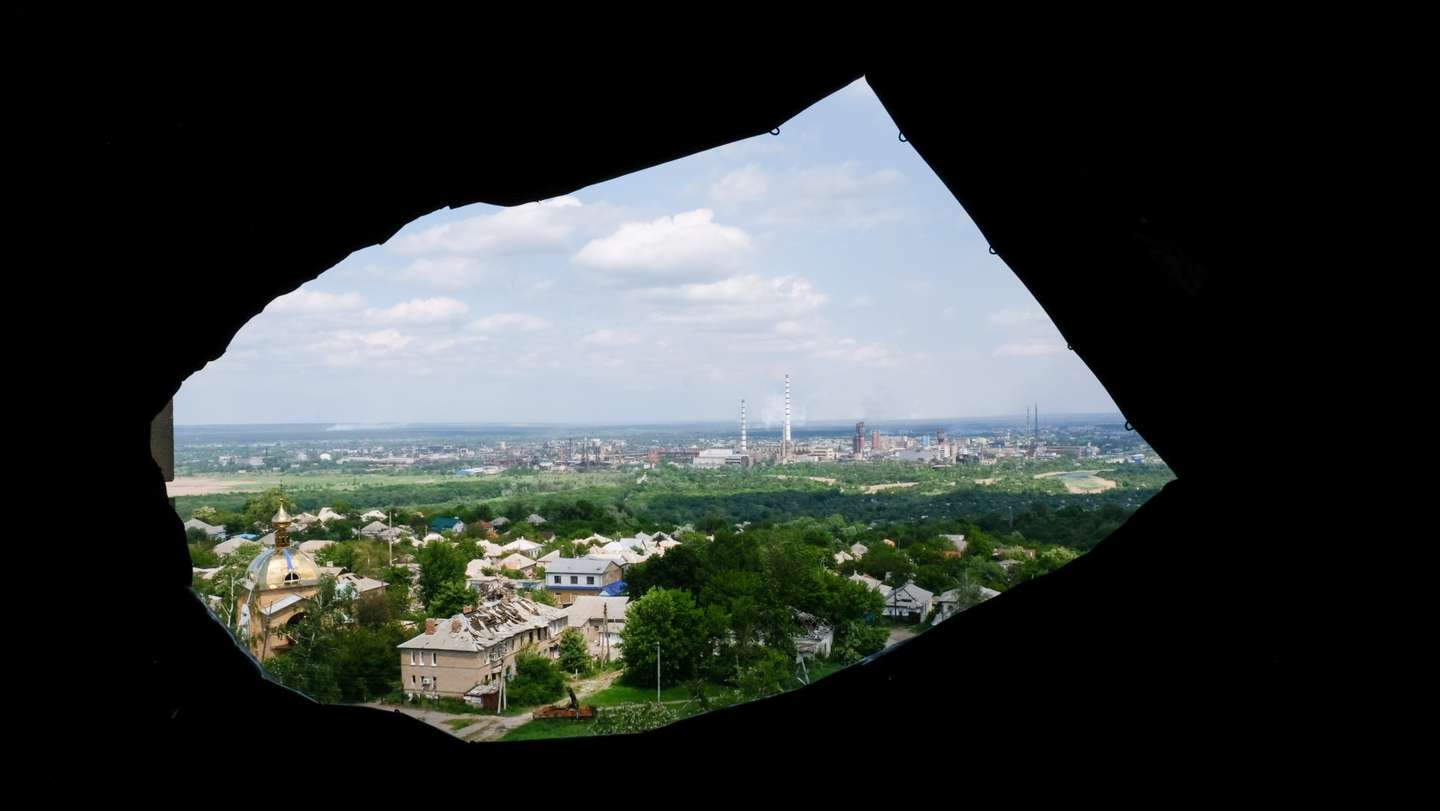 General view of Severodonetsk from the last floor of a