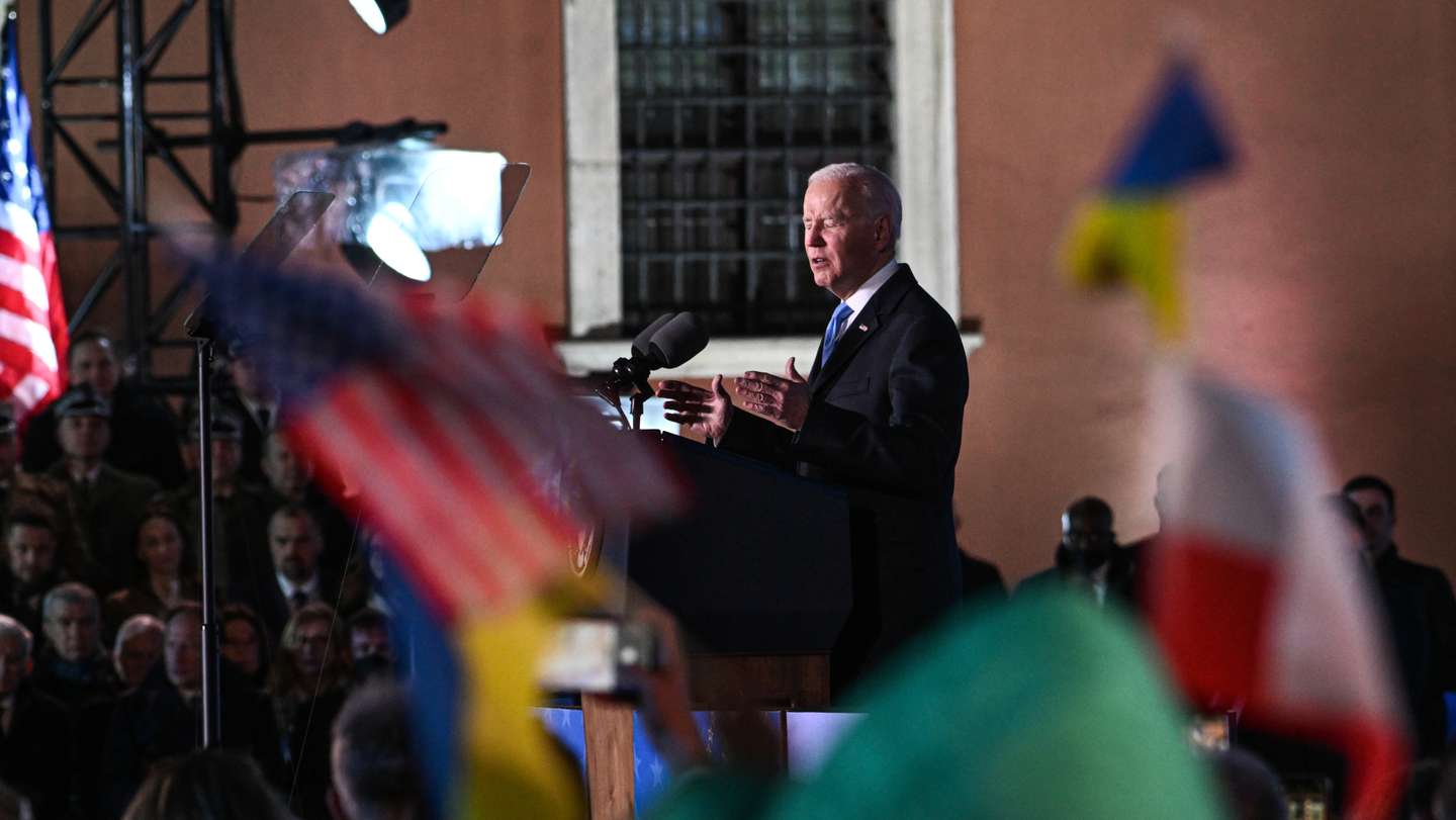US President Biden Delivers Speech On Russia's Invasion Of Ukraine
