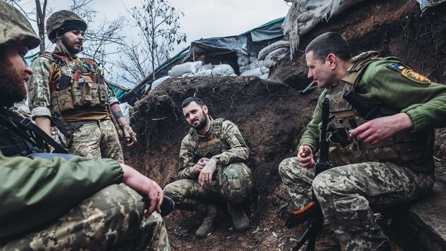 Ukrainian frontline in Donbass