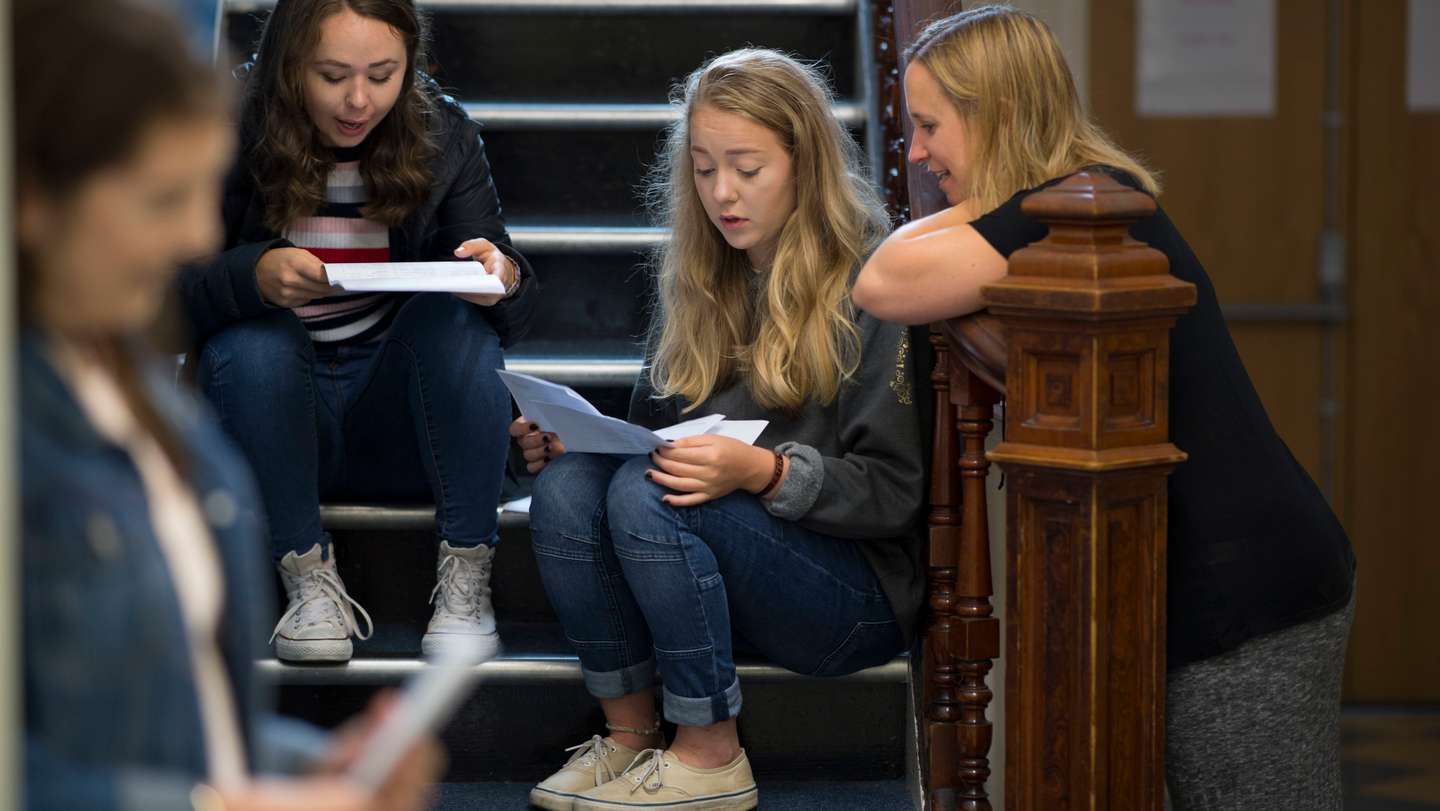 British Secondary School Children Receive Their GCSE Results