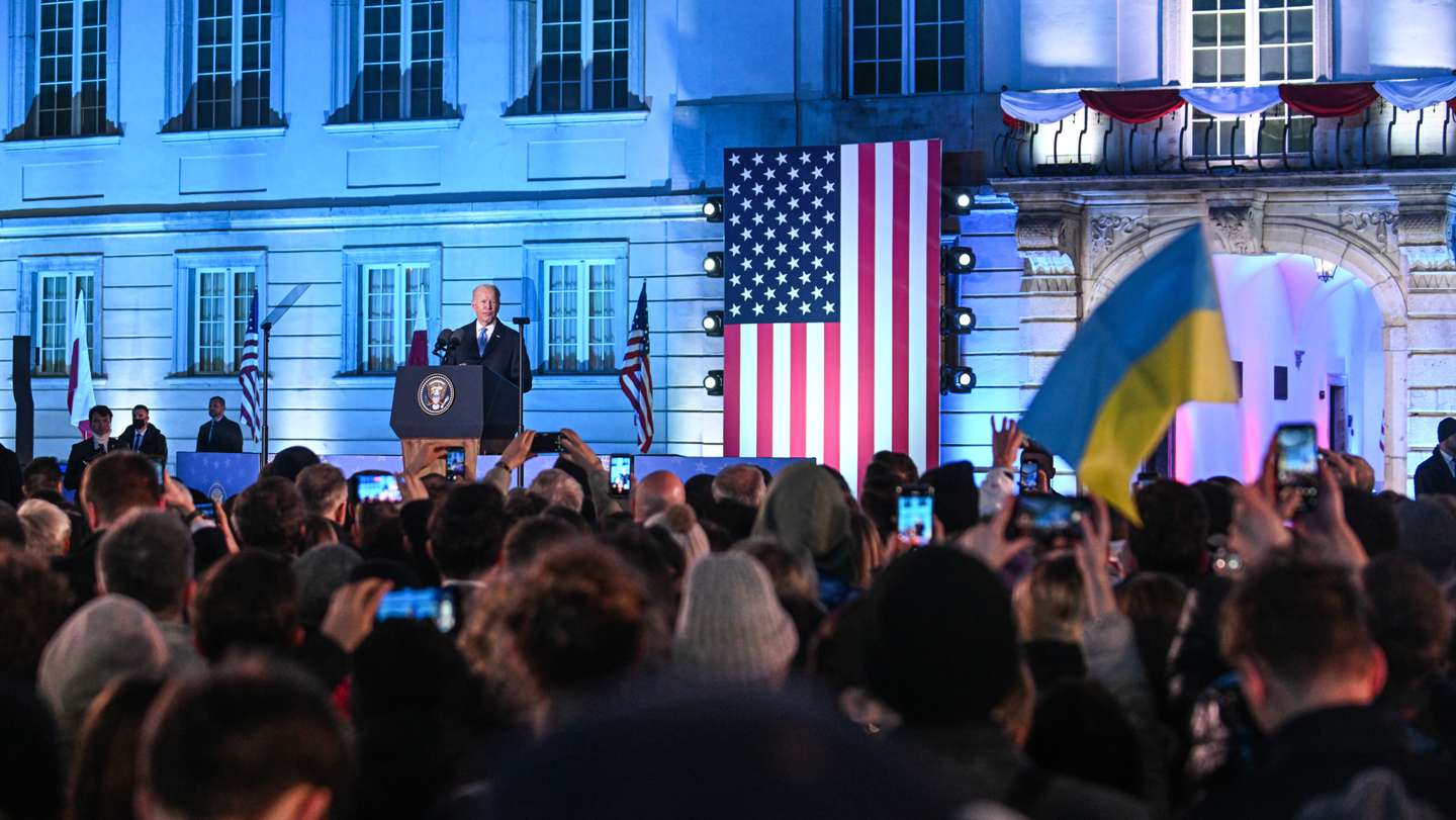 US President Biden Delivers Speech On Russia's Invasion Of Ukraine