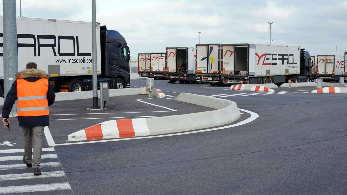 France's Finance Minister Visits Customs Installations In Calais