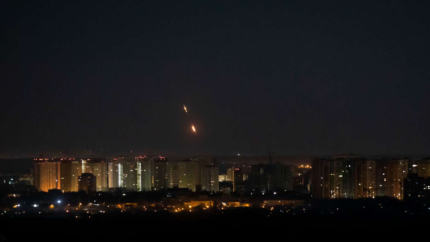 Defesa anti-aérea na cidade de Kiev. A Rússia, a mando do seu presidente, Vladimir Putin, invadiu a Ucrânia no passado dia 24 de fevereiro de 2022. Kiev, Ucrânia, 18 de março de 2022. JOÃO PORFÍRIO/OBSERVADOR