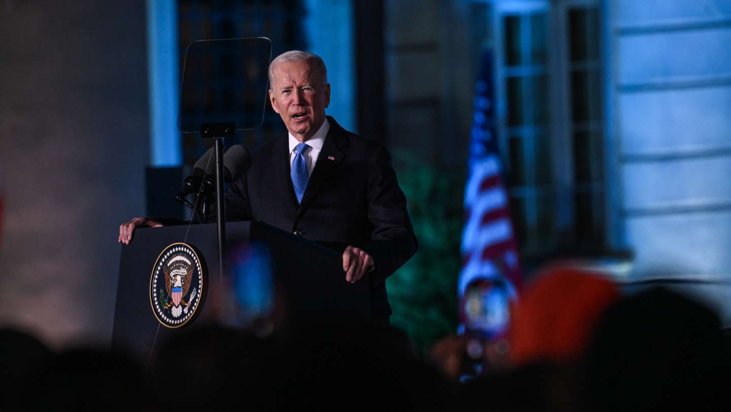 US President Biden Delivers Speech On Russia's Invasion Of Ukraine