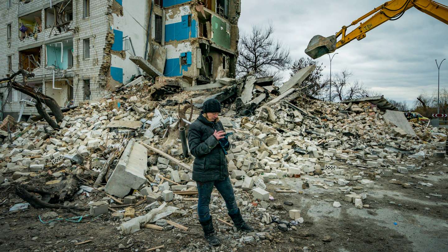 Aftermath Of Russian Army Occupation Of Borodianka, Ukraine