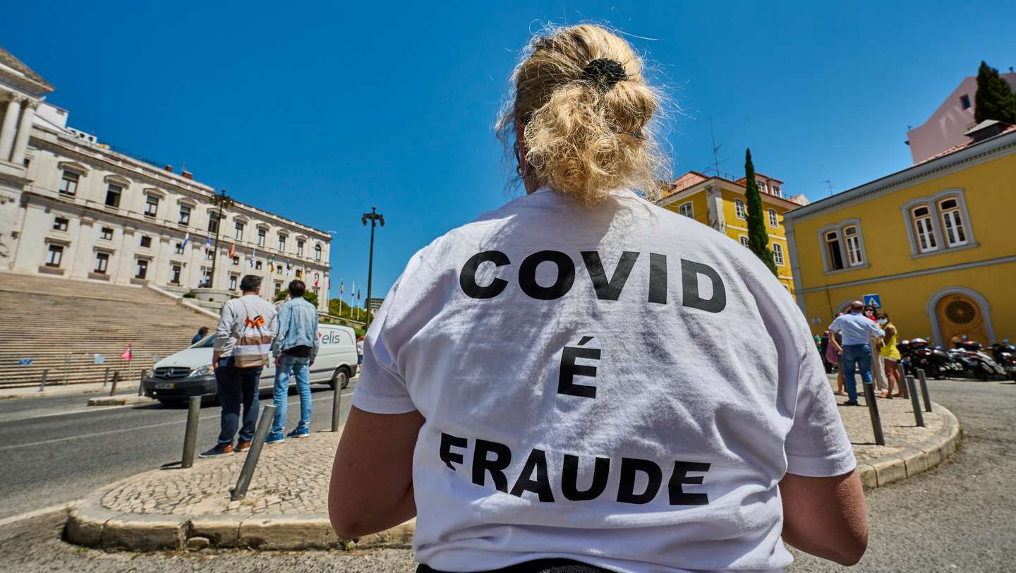 Anti-Vaccine Activists Protest Against Restrictions Imposed By The Government in Portugal
