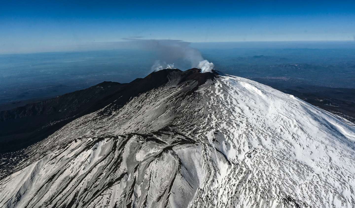 Volcanologists Watch Mount Etna From Above