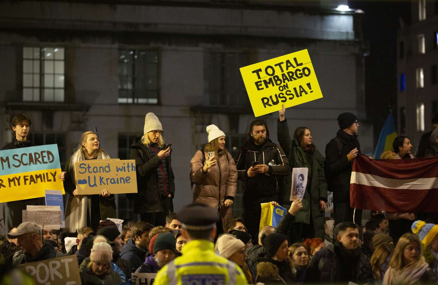 Protestos contra a invasão da Ucrânia em Londres, Reino Unido