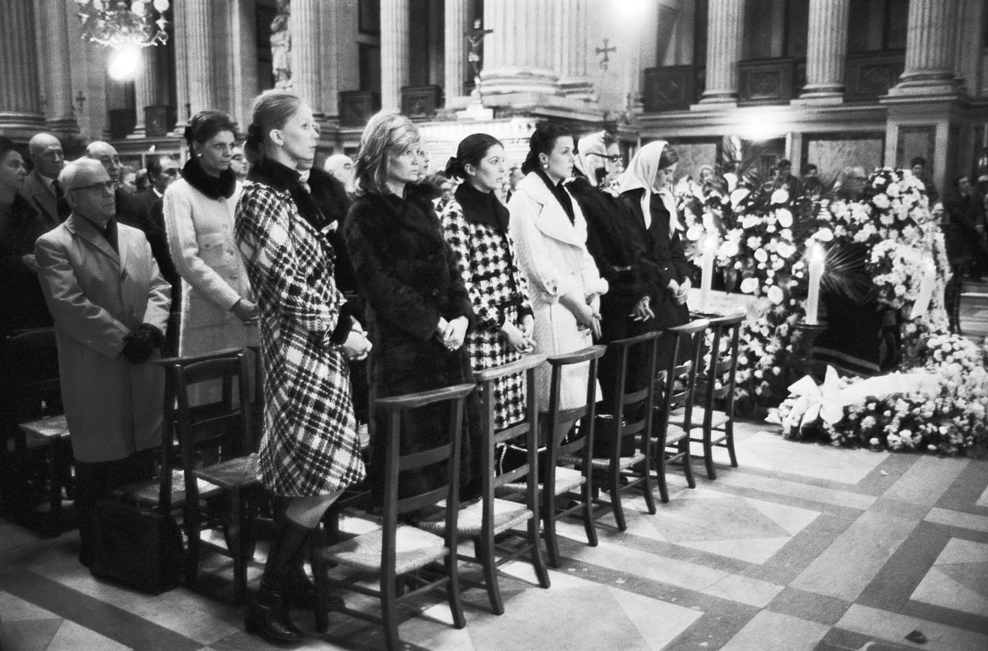 Models Attending Mass for Coco Chanel
