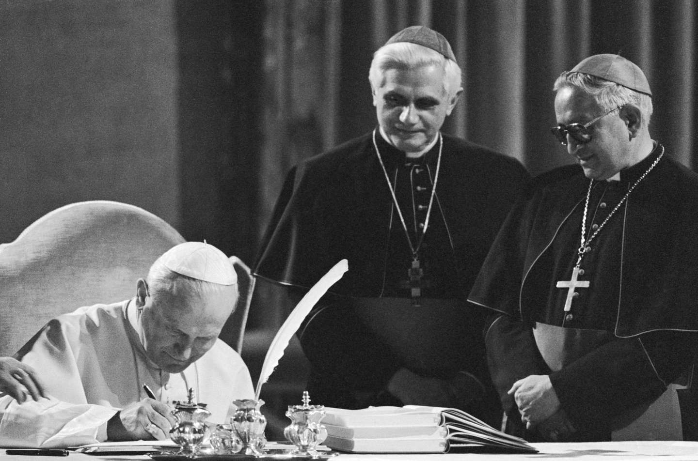Pope John Paul II and Cardinal Ratzinger