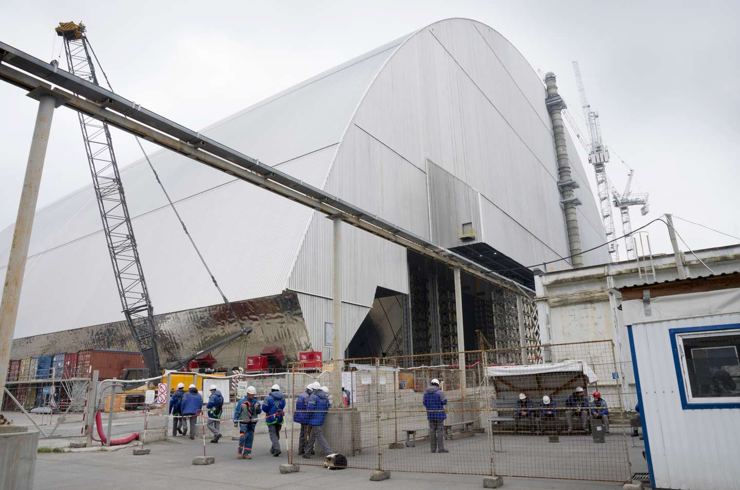 The new reactor shelter in Chernobyl nuclear power plant