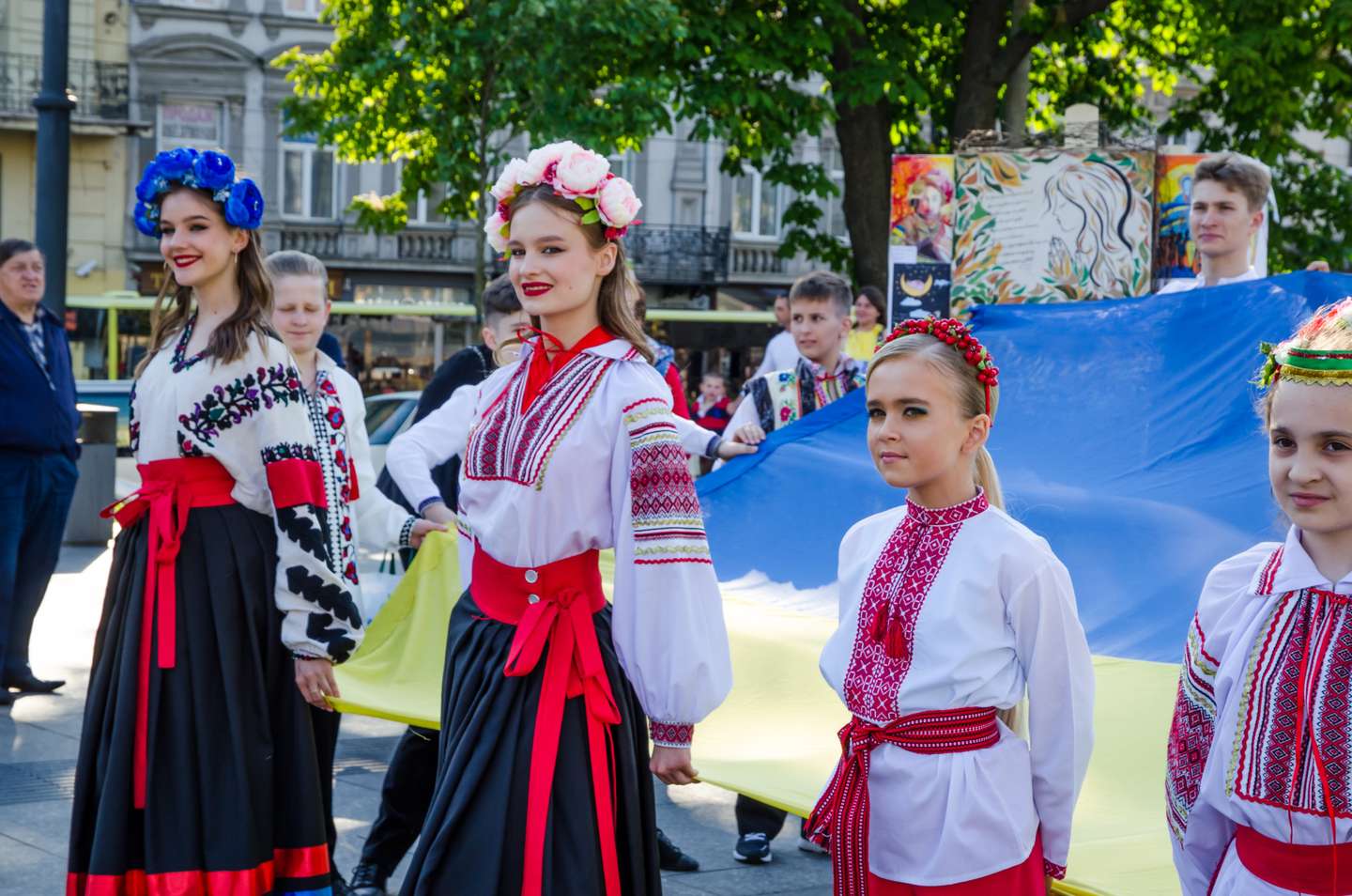 Charity dancing event by children in Lviv