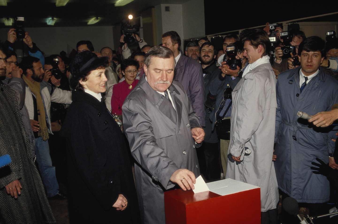 Walesa Casts His Vote