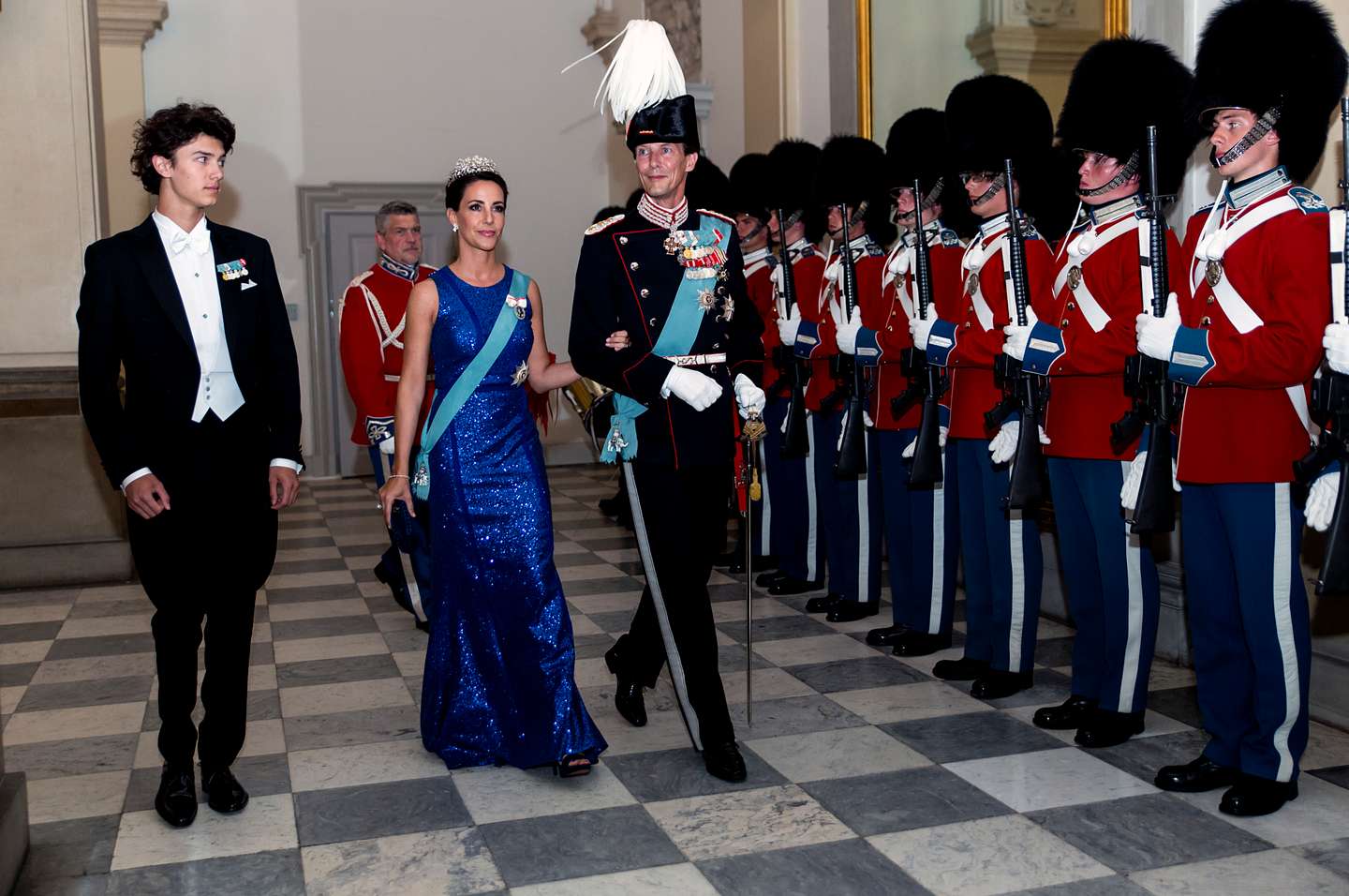 Crown Prince Frederik of Denmark Holds Gala Banquet At Christiansborg Palace