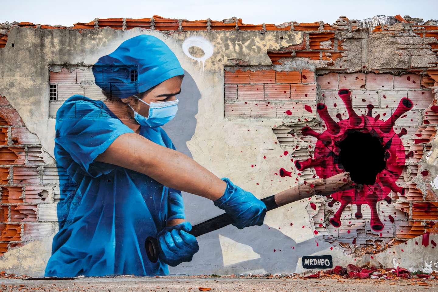 Mural Of Portugal's Covid-19 Hero Nurse Sofia