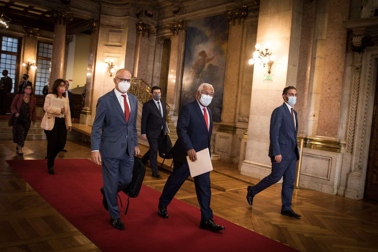 Parlamento: Debate na generalidade ao Orçamento do Estado para 2022, na Assembleia da República. Bloco de Esquerda e PCP votarão contra o orçamento o que provocará a queda do Governo de António Costa e eleições antecipadas. Intervenção de António Costa, primeiro-ministro. Lisboa, 26 de outubro de 2021. JOÃO PORFÍRIO/OBSERVADOR