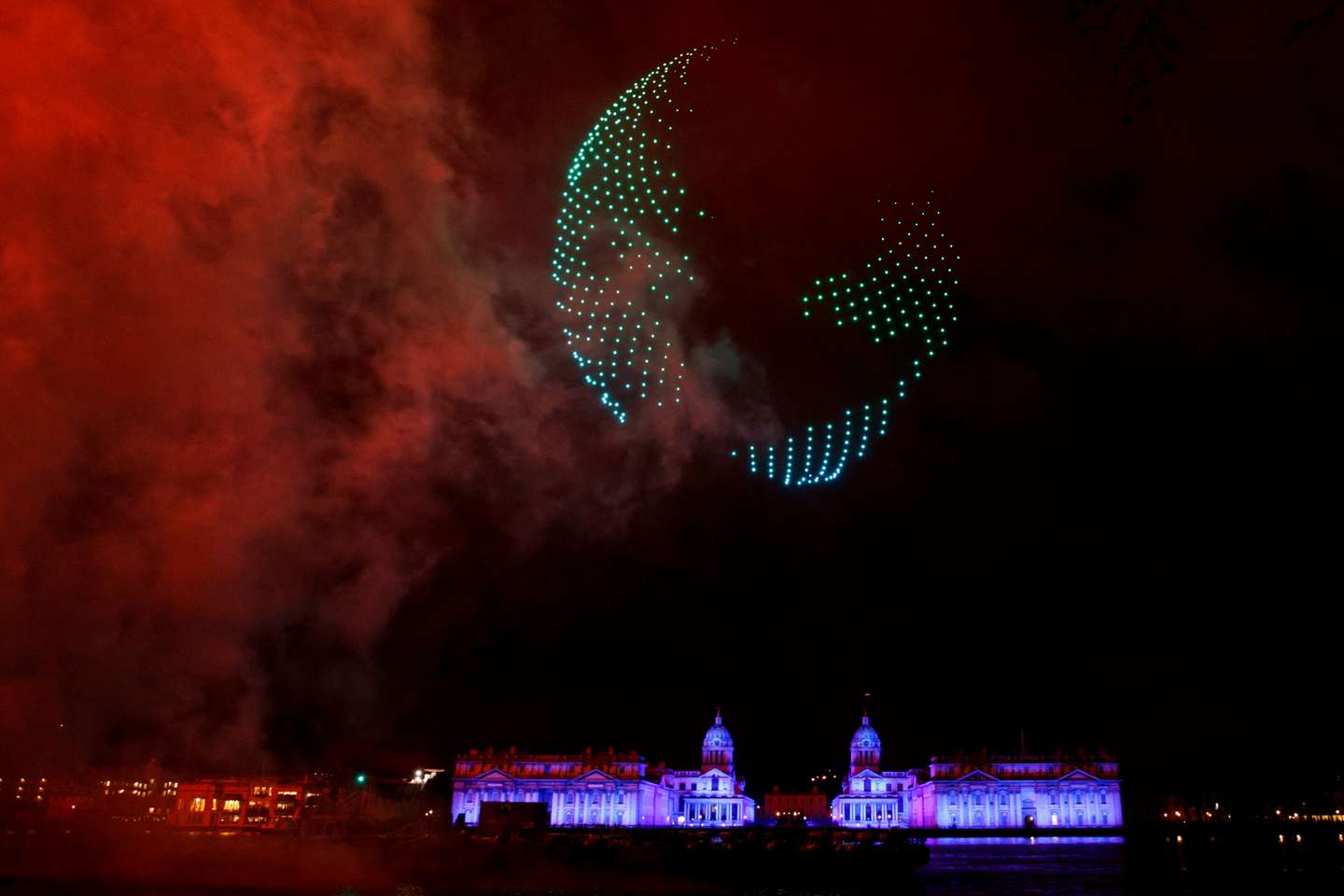 Fireworks and drone display marks new year in London