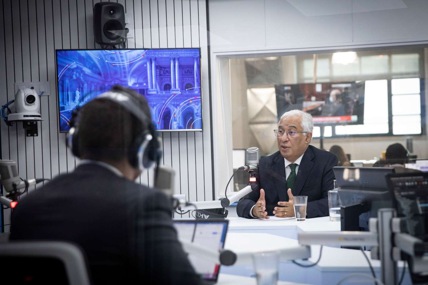 Campanhas para as eleições legislativas de 2022: Entrevista a António Costa, secretário-geral do Partido Socialista, à Rádio Observador. As eleições legislativas realizam-se no próximo dia 30 de janeiro de 2022. Lisboa, 21 de janeiro de 2022. JOÃO PORFÍRIO/OBSERVADOR