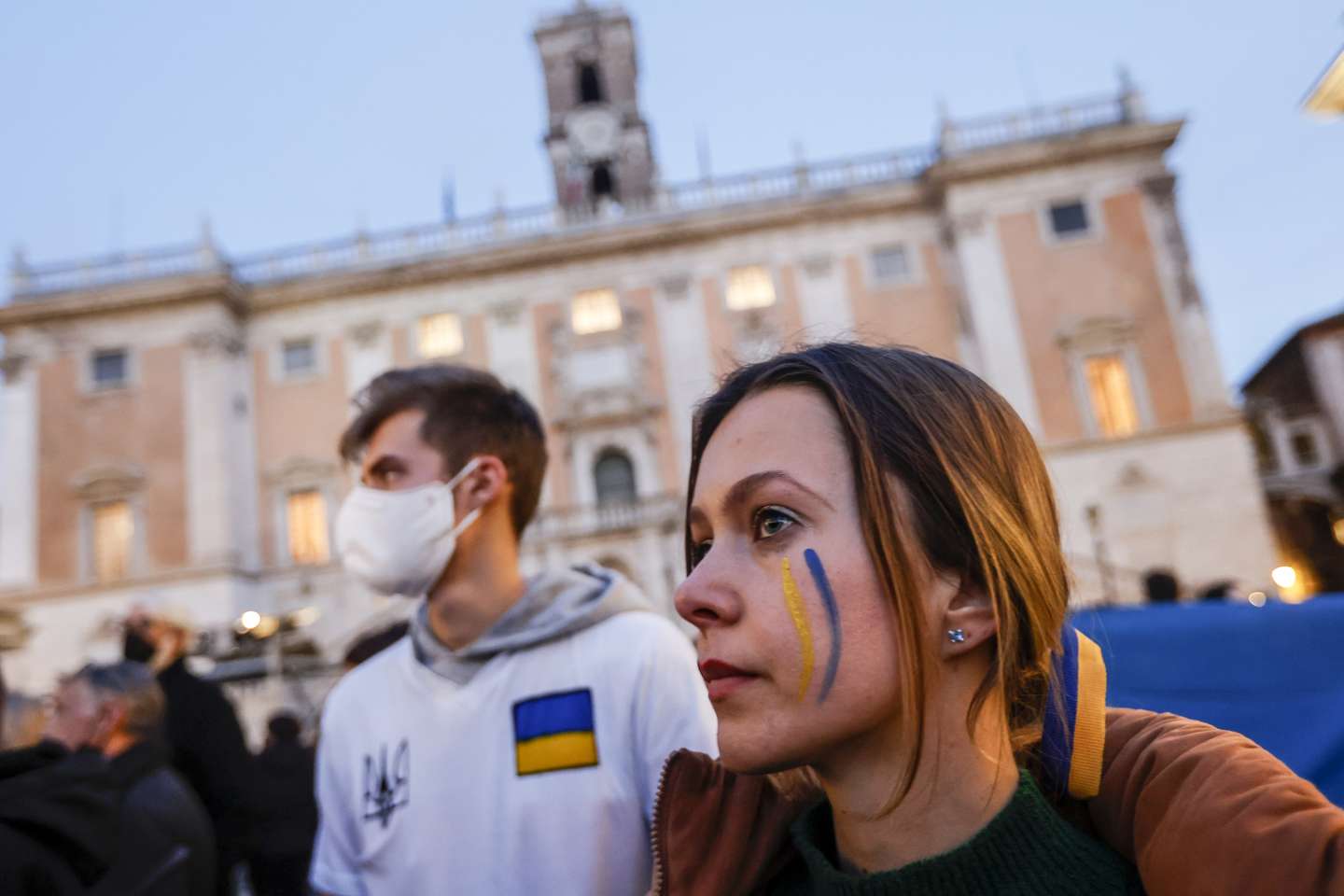 Protestos contra a invasão da Ucrânia em Roma, Itália