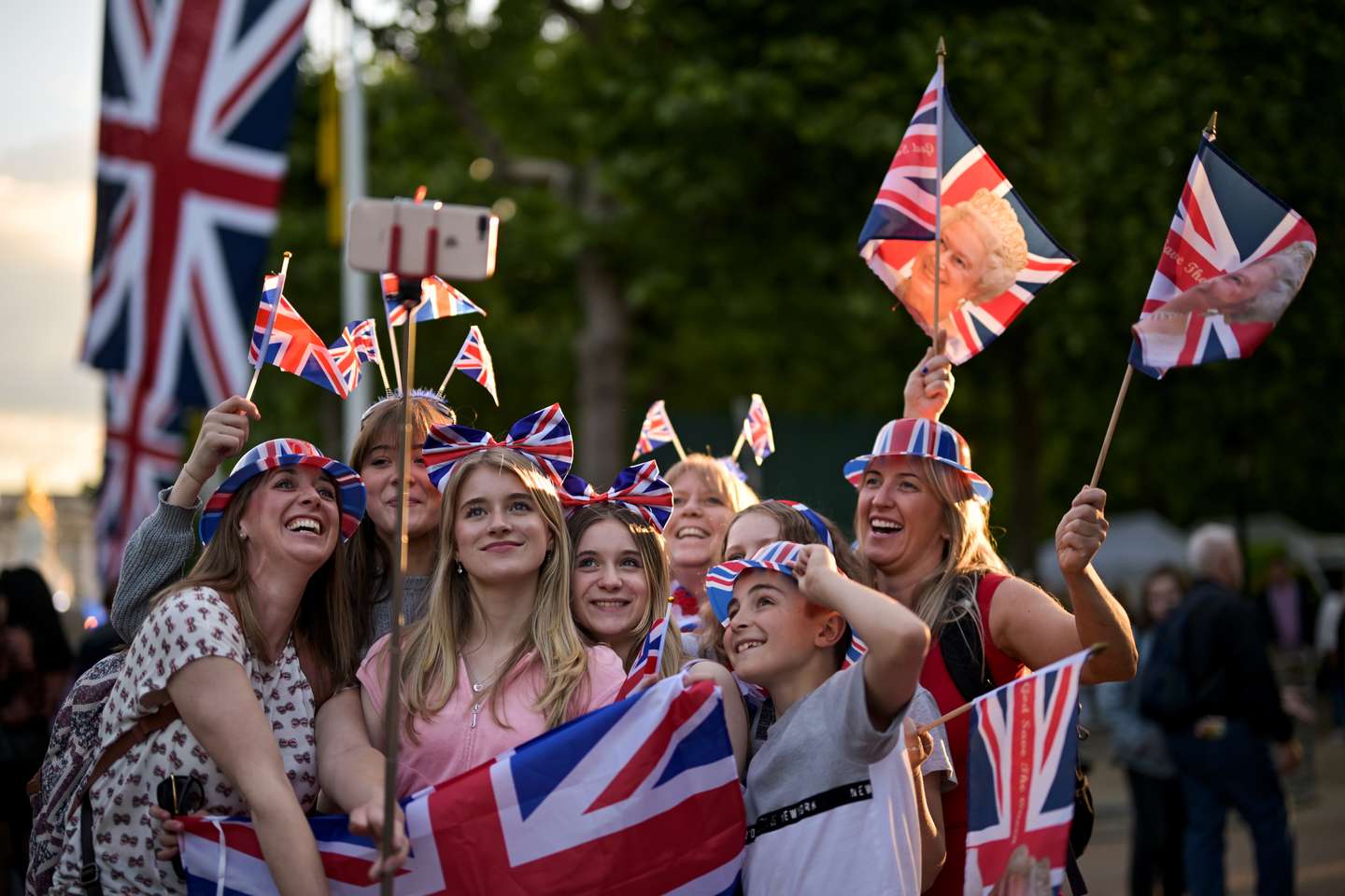 Preparations Are Made Around London For Queen Elizabeth II's Platinum Jubilee