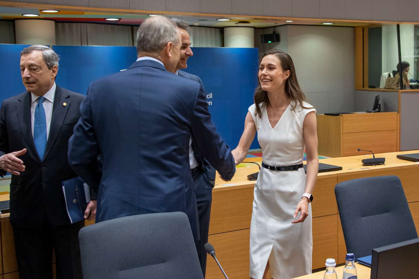 Sanna Marin Prime Minister Of Finland At The European Council