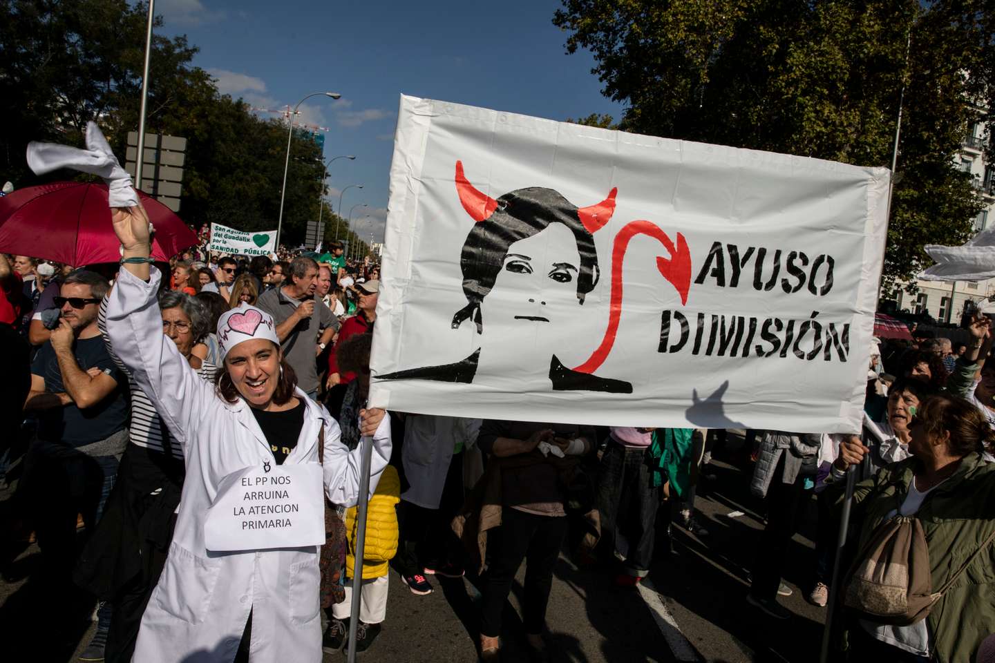 Demonstration For The Defence Of The Health System In Madrid