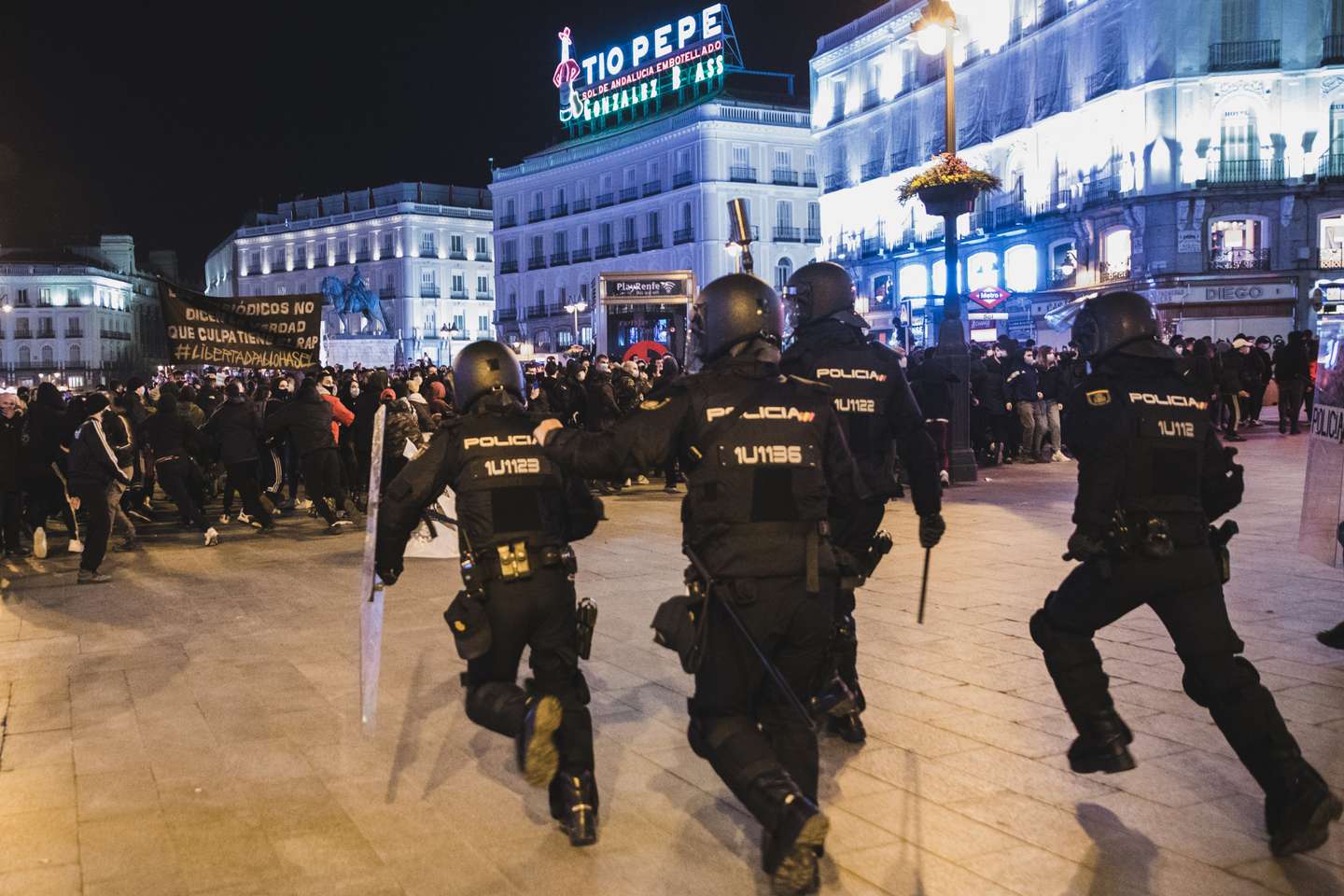 Protest Against The Sentence Of Catalan Rapper Pablo Hasel in Spain