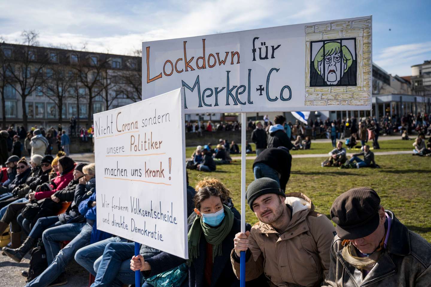Coronavirus Skeptics Rally In Kassel
