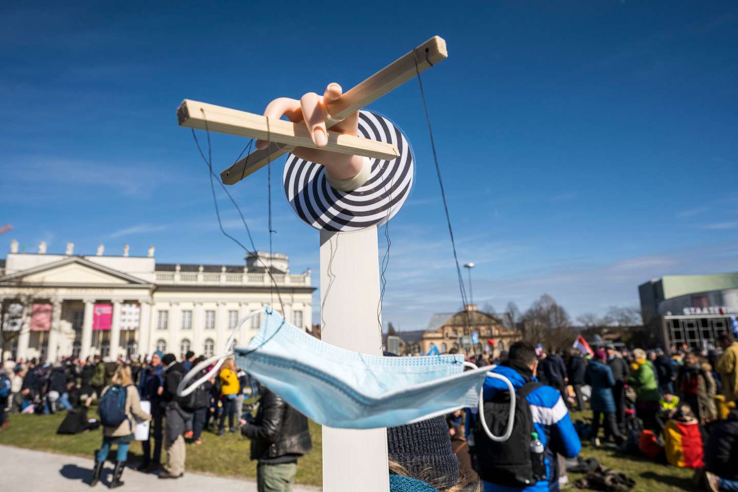 Coronavirus Skeptics Rally In Kassel