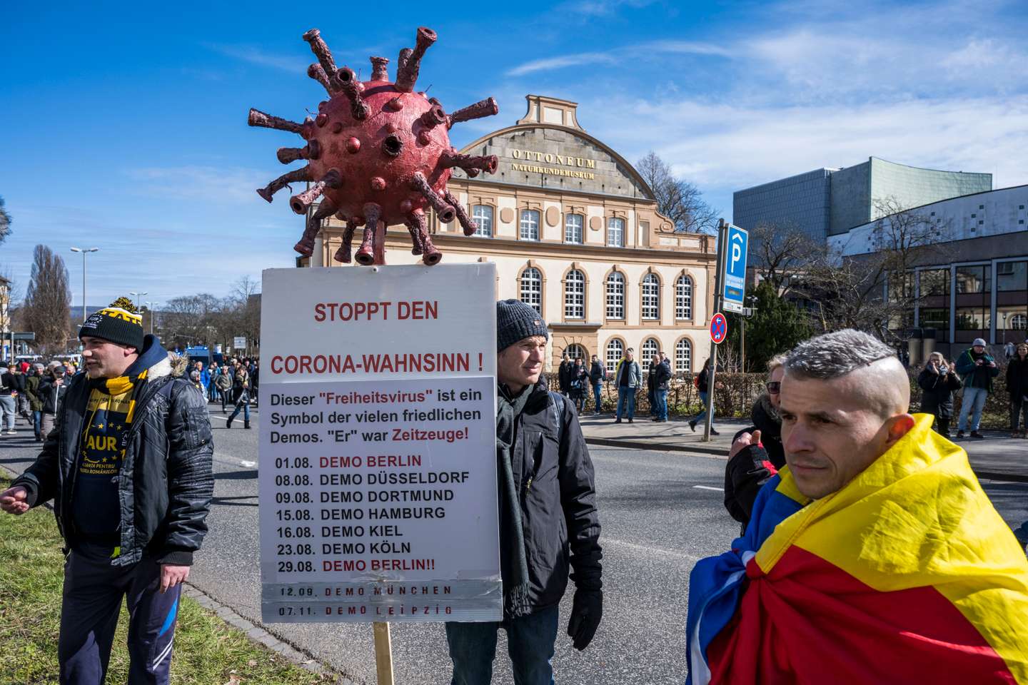 Coronavirus Skeptics Rally In Kassel