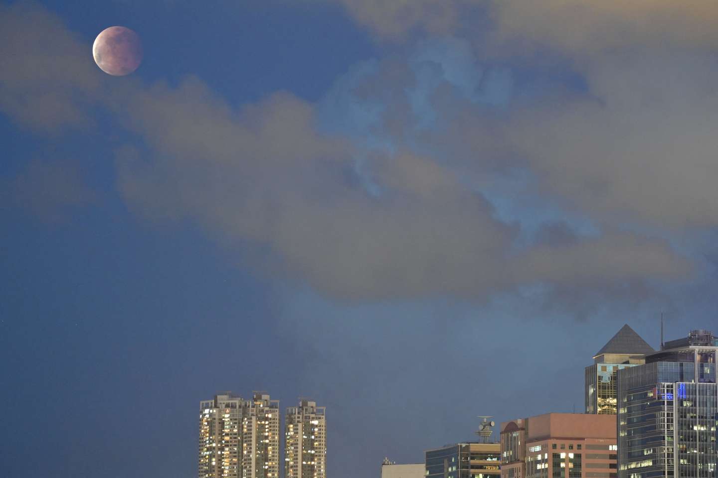 HONG KONG-SCIENCE-ASTRONOMY-MOON-ECLIPSE