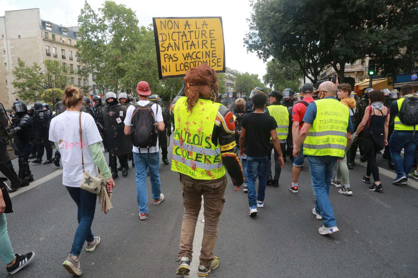 Protesters Hold An Anti-Covid Rule Demonstration In Paris