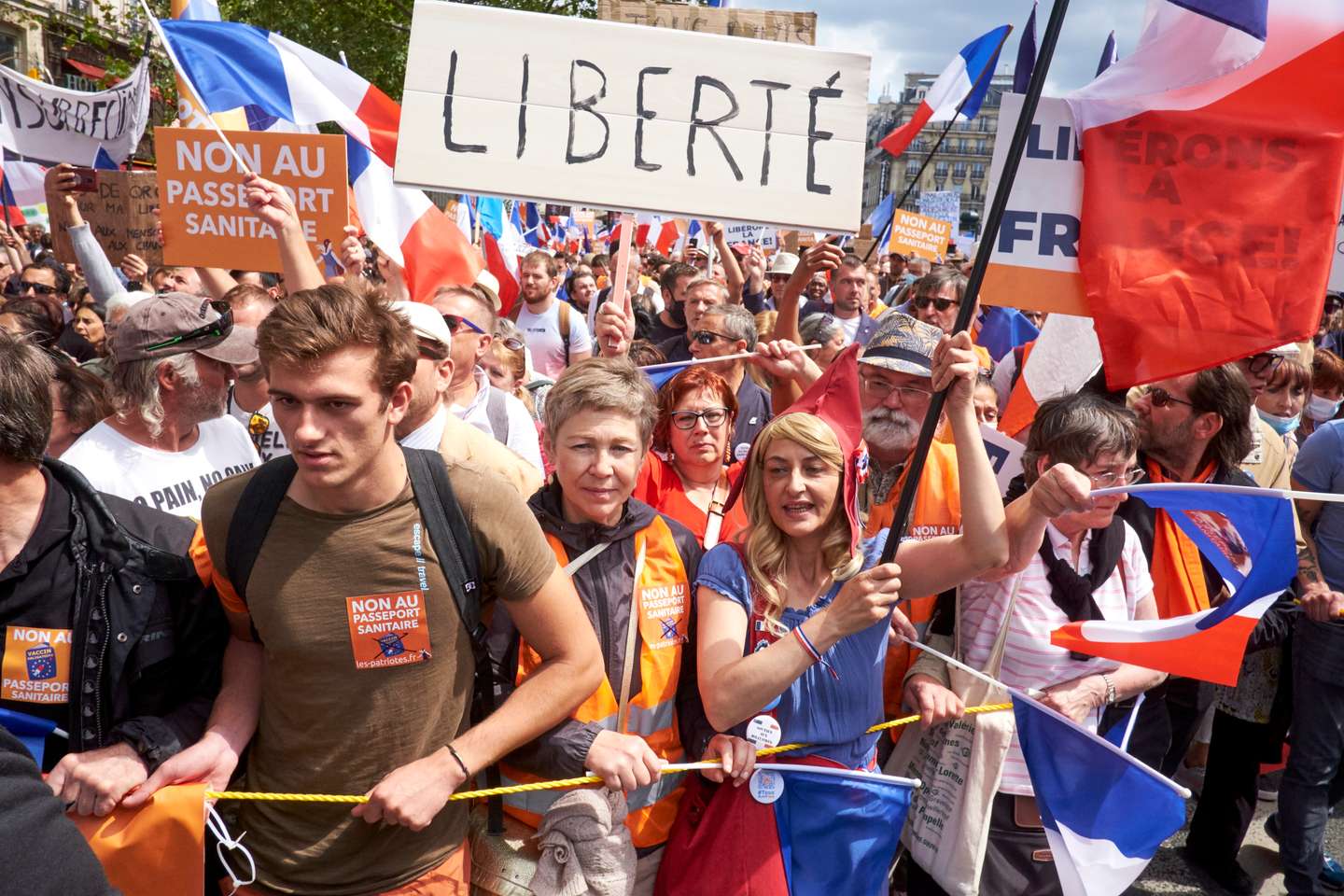 Demonstration Against Covid-19 Health Pass In Paris