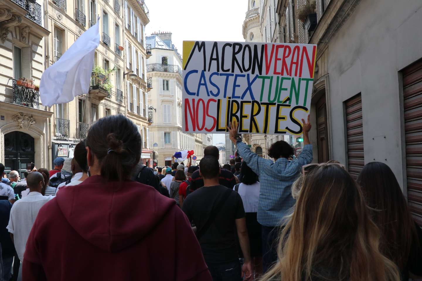 Anti COVID-19 health bill rally in Paris