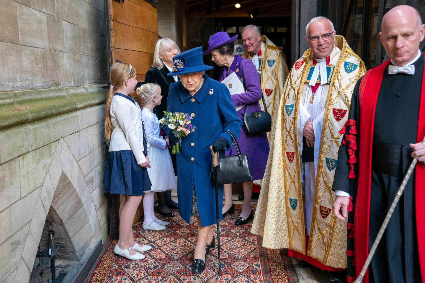The Queen And The Princess Royal Attend A Service Of Thanksgiving At Westminster Abbey