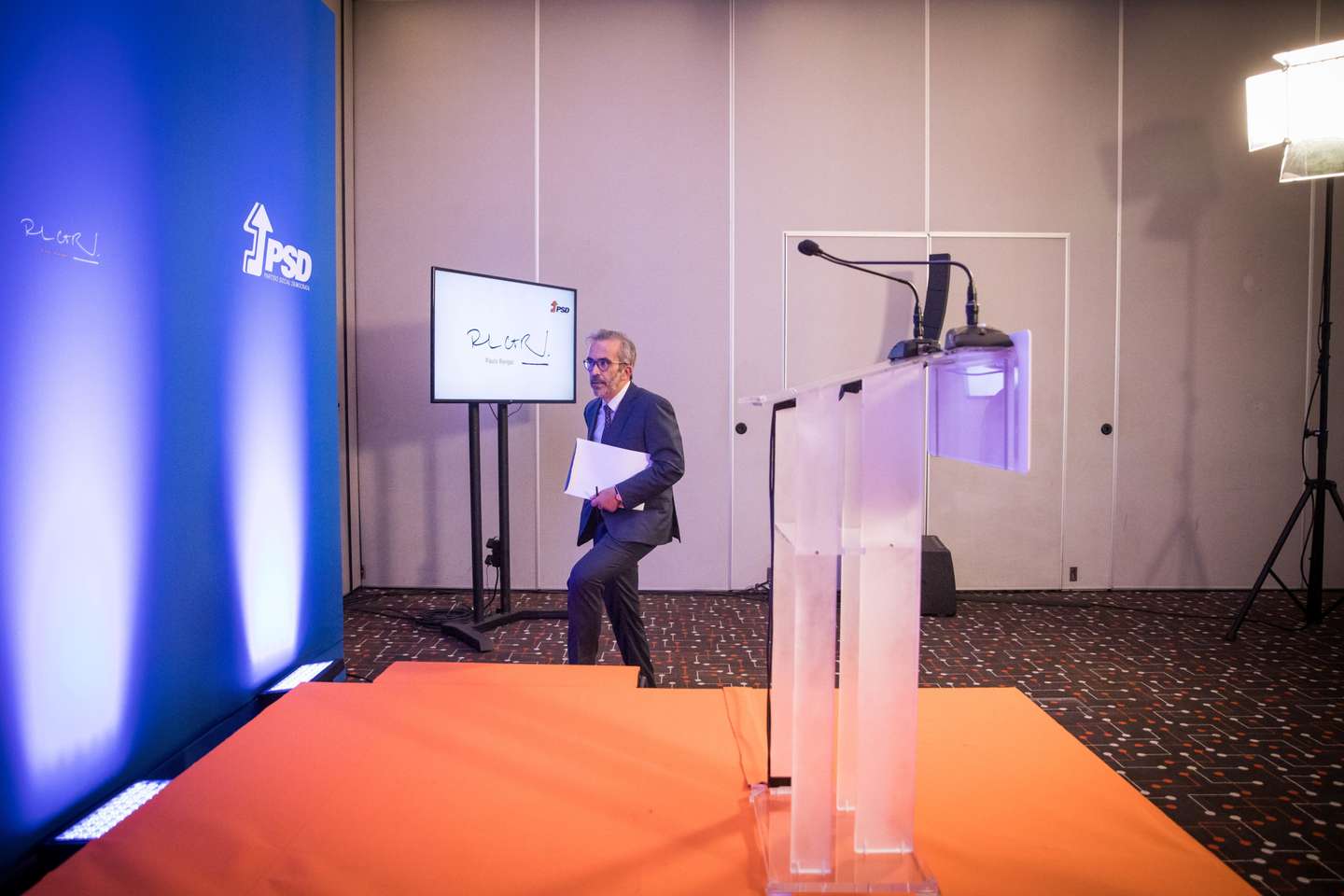 Apresentação da candidatura à liderança do PSD - Partido Social Democrata, por Paulo Rangel, eurodeputado. As próximas eleições diretas do partido realizam-se a 4 de dezembro de 2021. Lisboa, 15 de outubro de 2021. JOÃO PORFÍRIO/OBSERVADOR