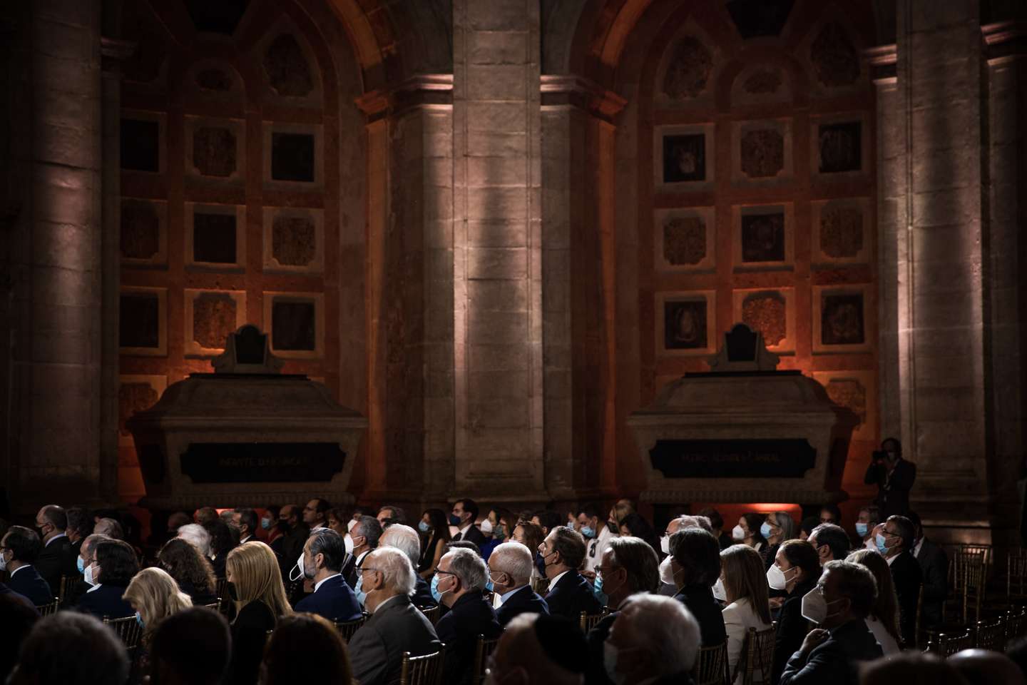 Cerimónia de concessão de Honras de Panteão Nacional a Aristides Sousa Mendes com a presença das mais altas figuras do Estado português como Marcelo Rebelo de Sousa, o Presidente da República, Eduardo Ferro Rodrigues, presidente da Assembleia da República e António Costa, primeiro-ministro. Lisboa, 19 de outubro de 2021. JOÃO PORFÍRIO/OBSERVADOR