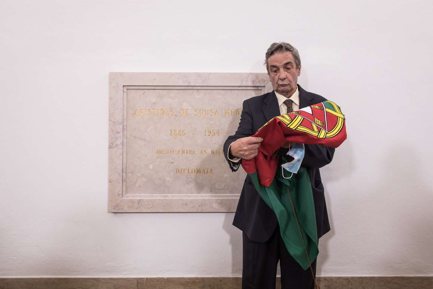 Cerimónia de concessão de Honras de Panteão Nacional a Aristides Sousa Mendes com a presença das mais altas figuras do Estado português como Marcelo Rebelo de Sousa, o Presidente da República, Eduardo Ferro Rodrigues, presidente da Assembleia da República e António Costa, primeiro-ministro. Lisboa, 19 de outubro de 2021. JOÃO PORFÍRIO/OBSERVADOR