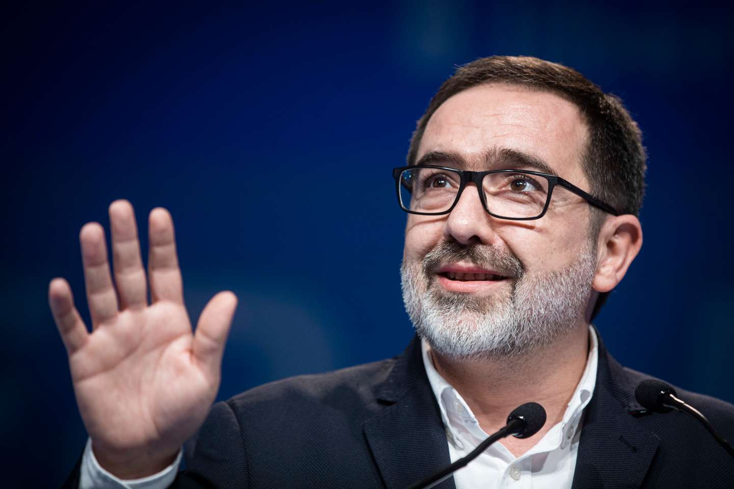 VI Convenção da Iniciativa Liberal - IL. O partido reúne em convenção no Centro de Congressos de Lisboa. Intervenção de Miguel Ferreira Silva, ex-presidente da IL. Lisboa, 11 de dezembro de 2021. JOÃO PORFÍRIO/OBSERVADOR