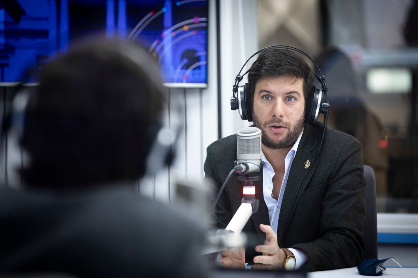 Entrevista a Francisco Rodrigues dos Santos, presidente do CDS-PP, à Rádio Observador. Lisboa, 4 de janeiro de 2022. JOÃO PORFÍRIO/OBSERVADOR