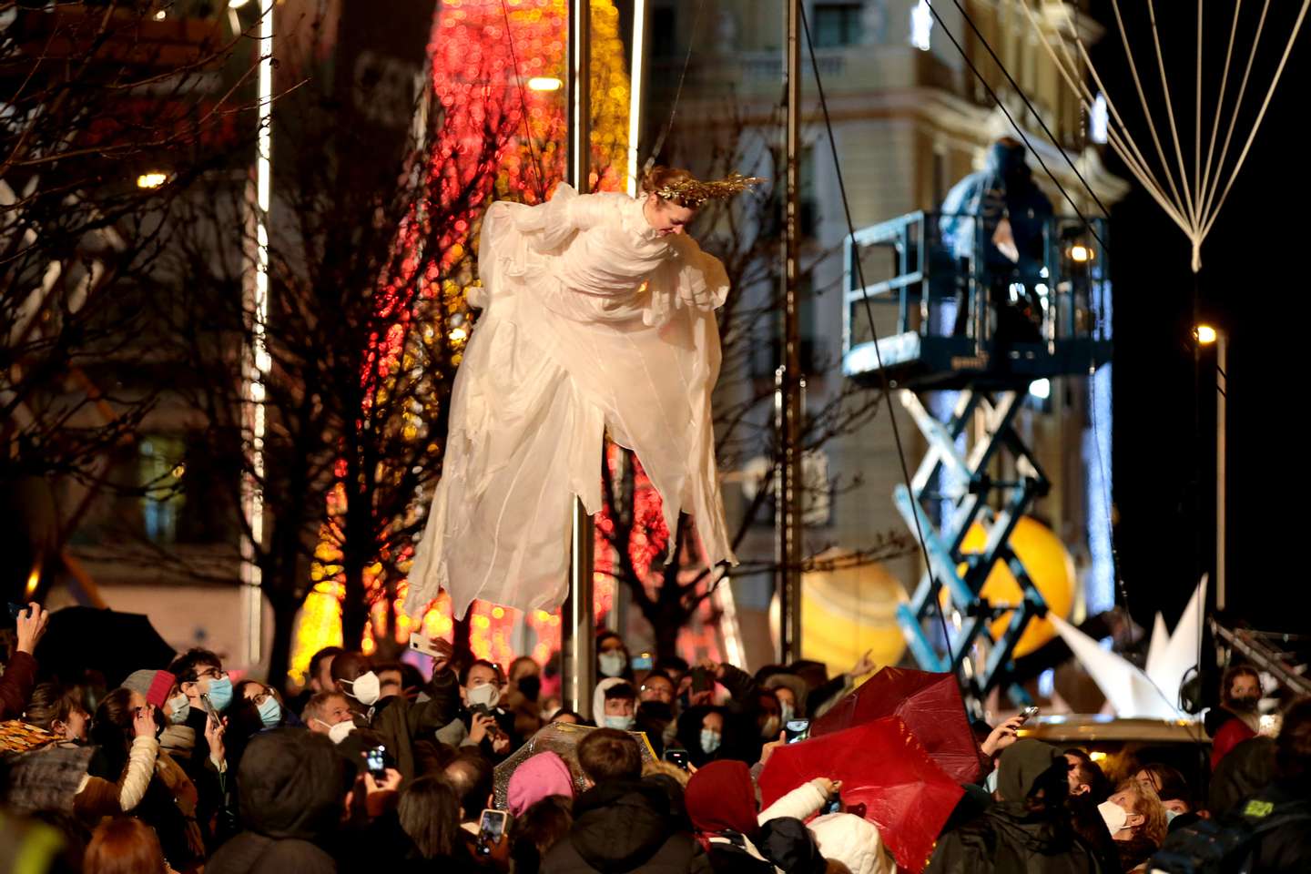 A celebração da Noite de Reis em Madrid, Espanha