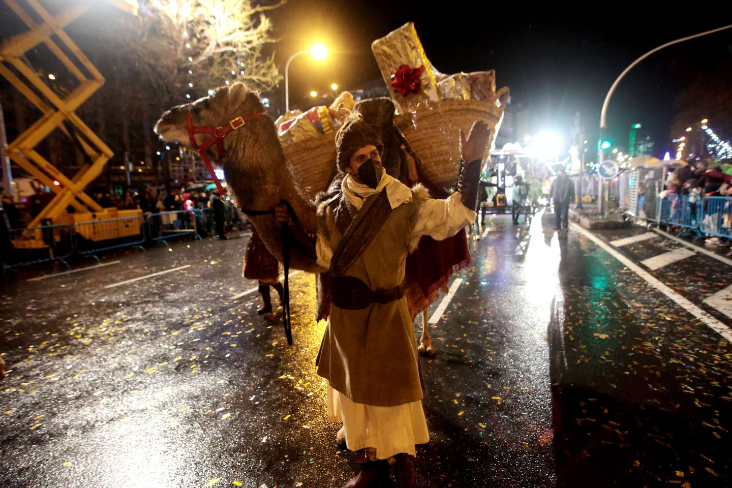 A celebração da Noite de Reis em Madrid, Espanha