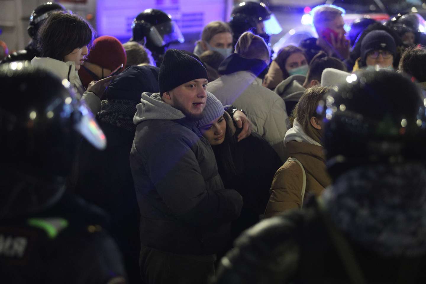 Protestos contra a invasão da Ucrânia em São Petersburgo, Rússia