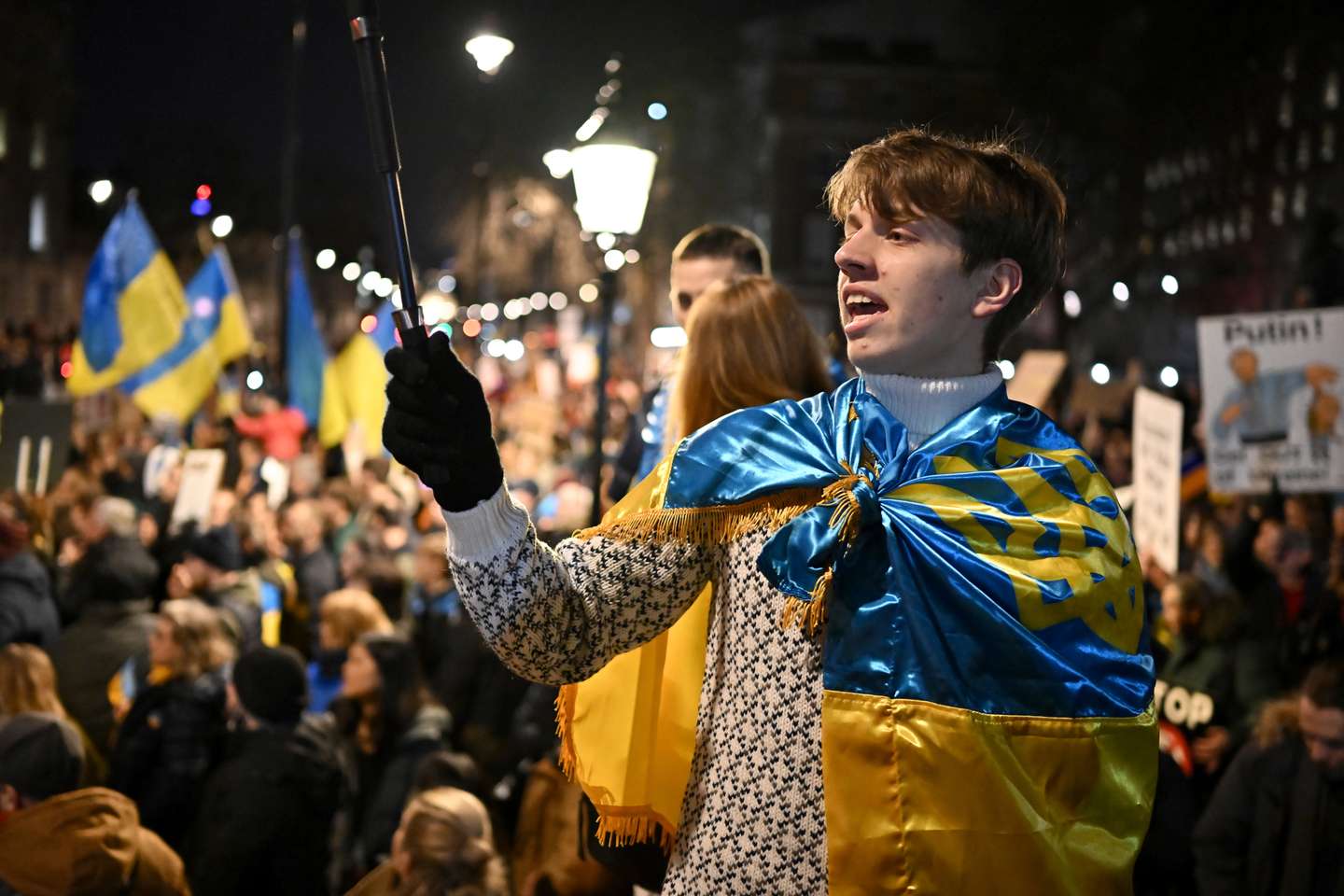 Protestos contra a invasão da Ucrânia em Londres, Reino Unido