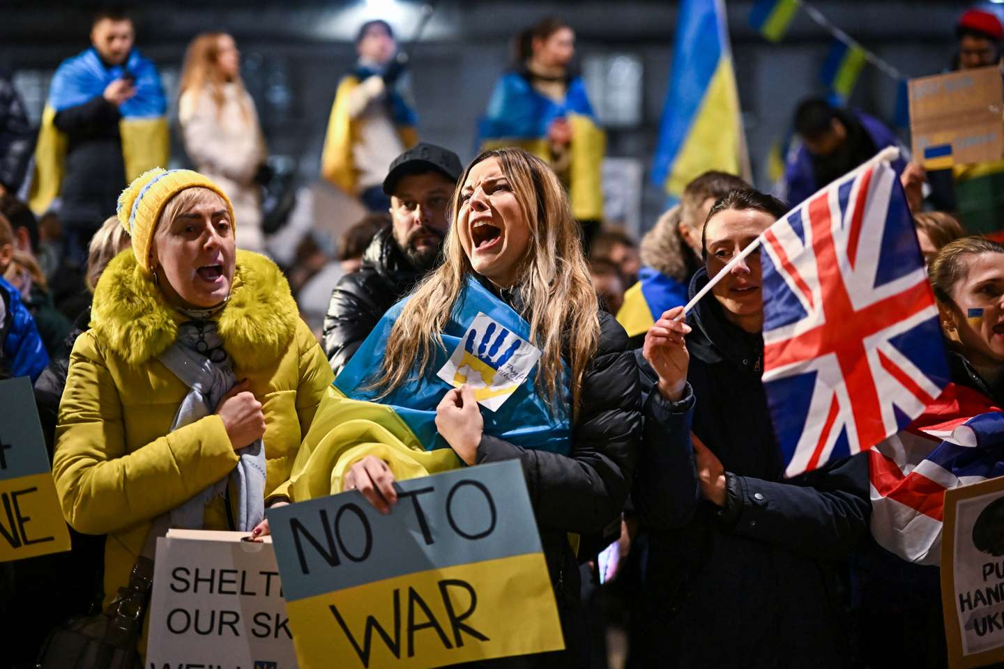 Protestos contra a invasão da Ucrânia em Londres, Reino Unido