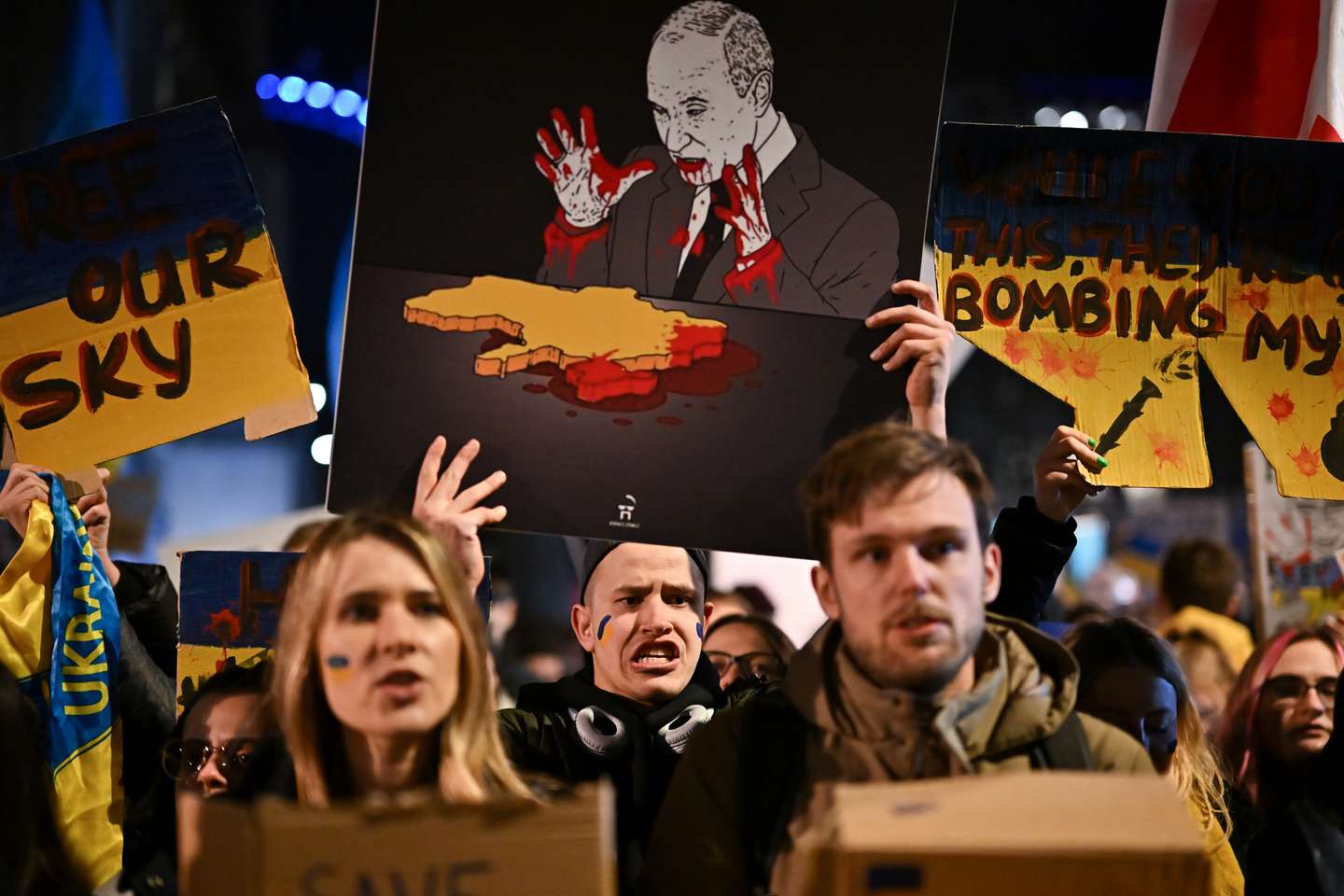 Protestos contra a invasão da Ucrânia em Londres, Reino Unido