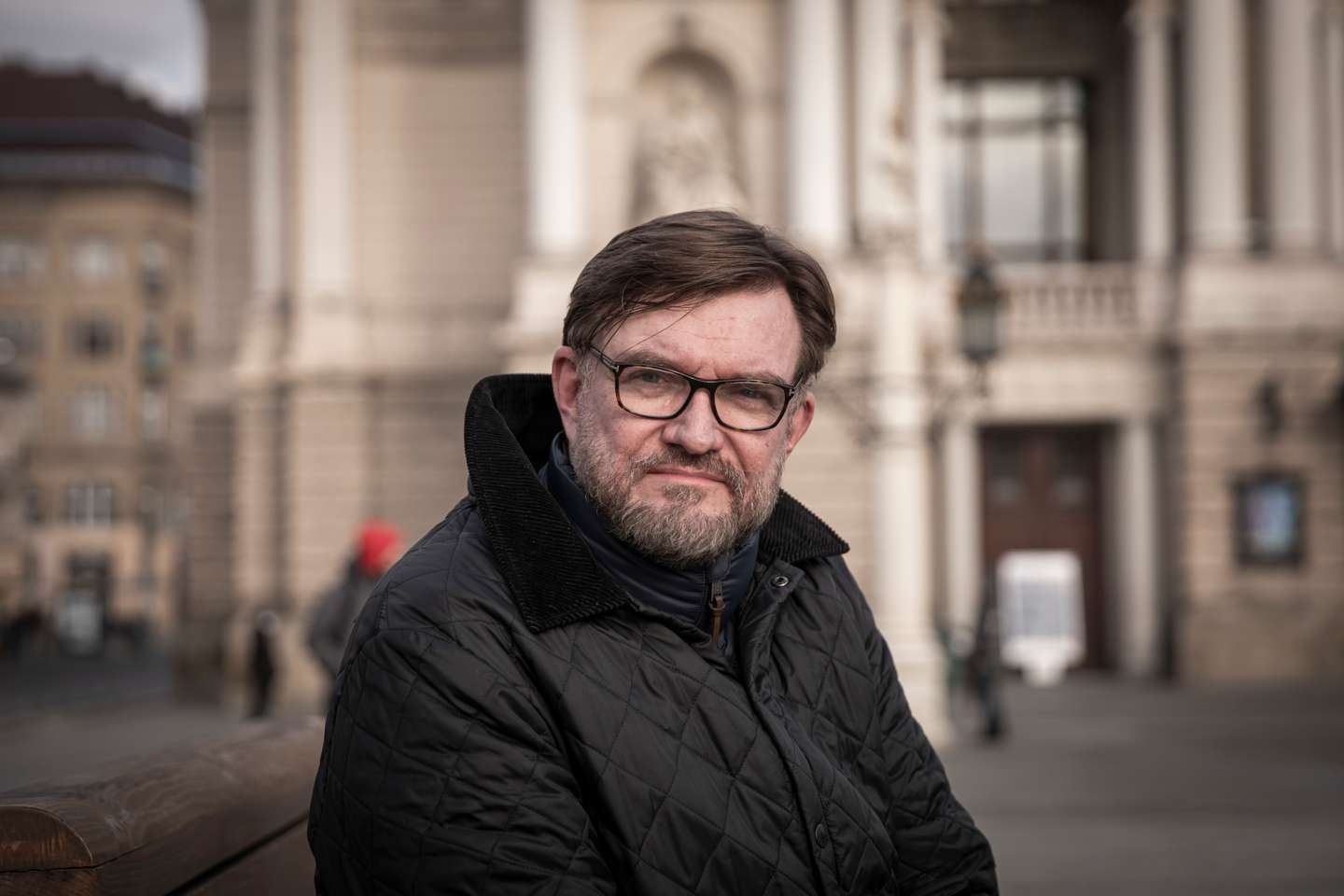 Entrevista a Yevgeny Kiselyov em Lviv, na Ucrânia. A Rússia, a mando do seu presidente, Vladimir Putin, invadiu a Ucrânia no passado dia 24 de fevereiro de 2022. Lviv, Ucrânia, 26 de fevereiro de 2022. JOÃO PORFÍRIO/OBSERVADOR