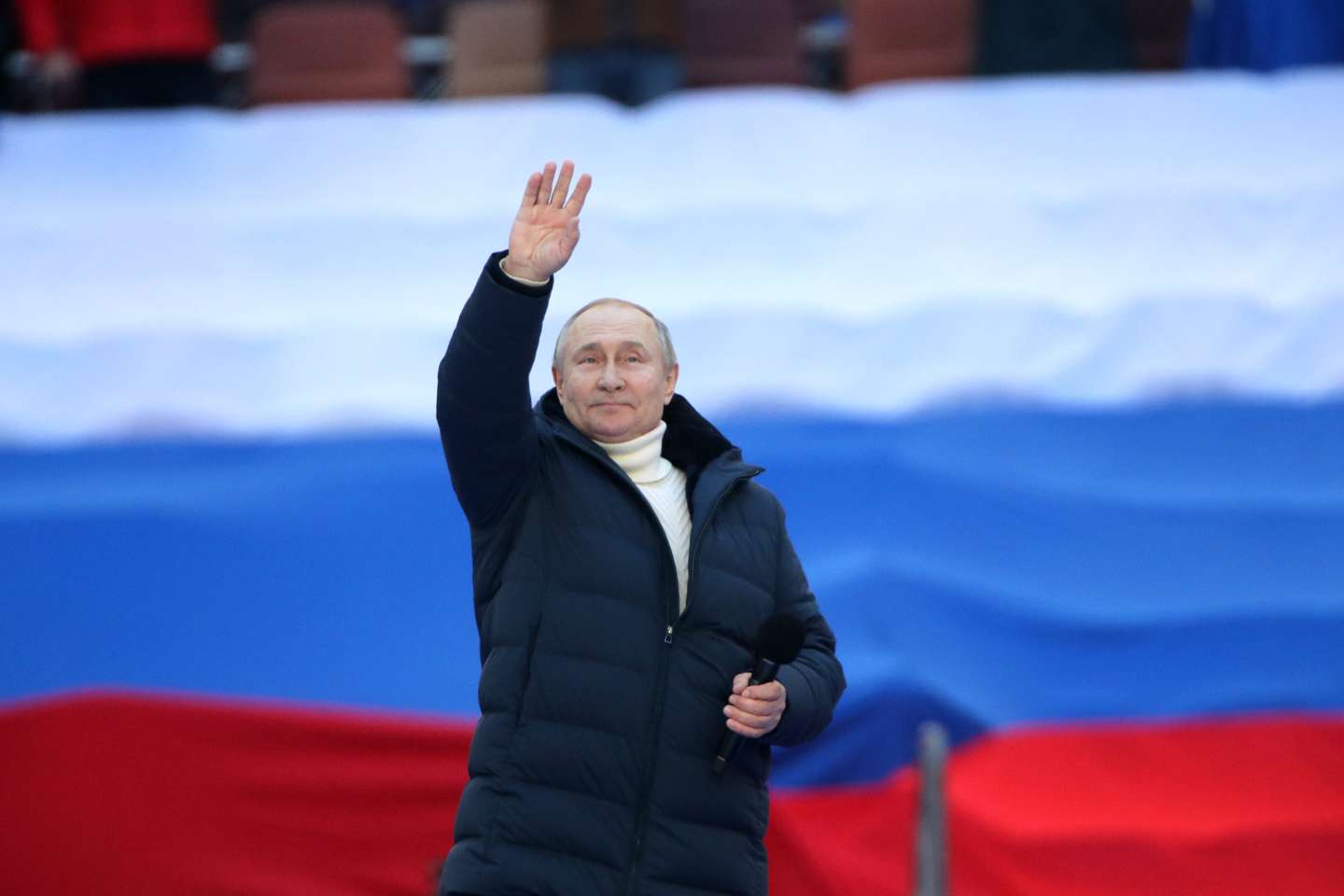 President Putin Addresses Supporters On Anniversary Of Annexation Of Crimea